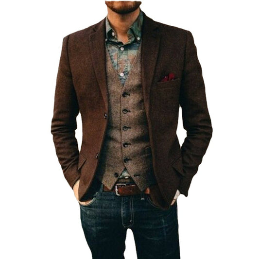 Men’s Modern Two-Piece Vest and Pants Set