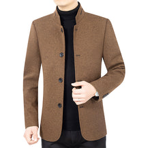 Men’s Stand Collar Woolen Jacket