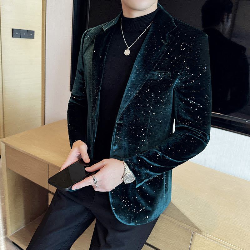 Men’s South Style Korea Bronzing Stage Suit