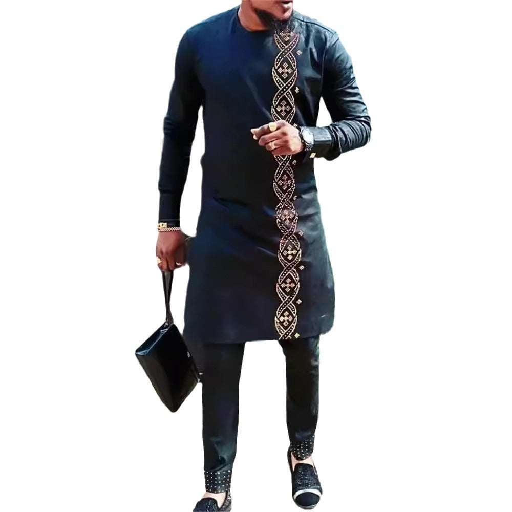 African-Inspired Men’s Printed Suit