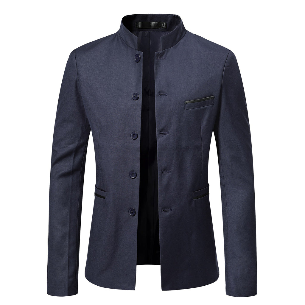 Men’s Stand Collar Slim-Fit Jacket