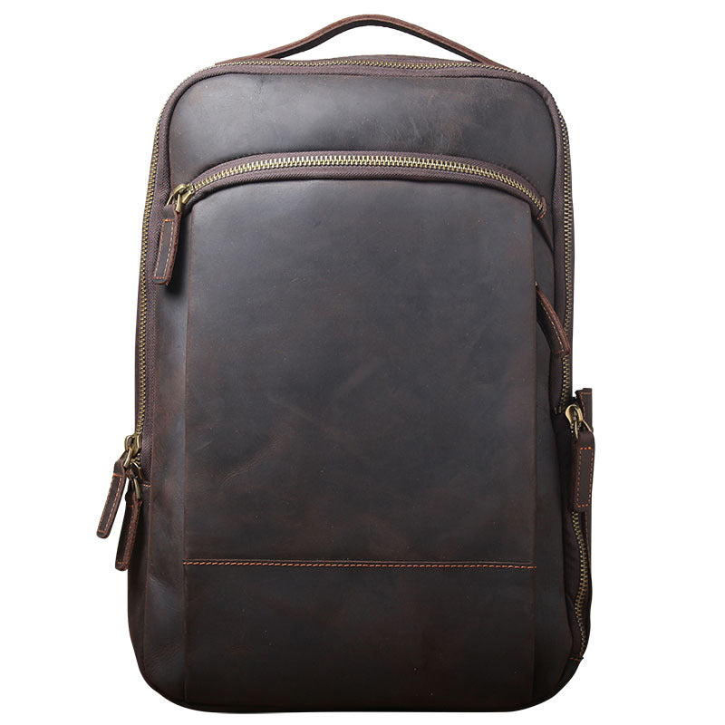 Men’s Minimalist Vintage Leather Backpack