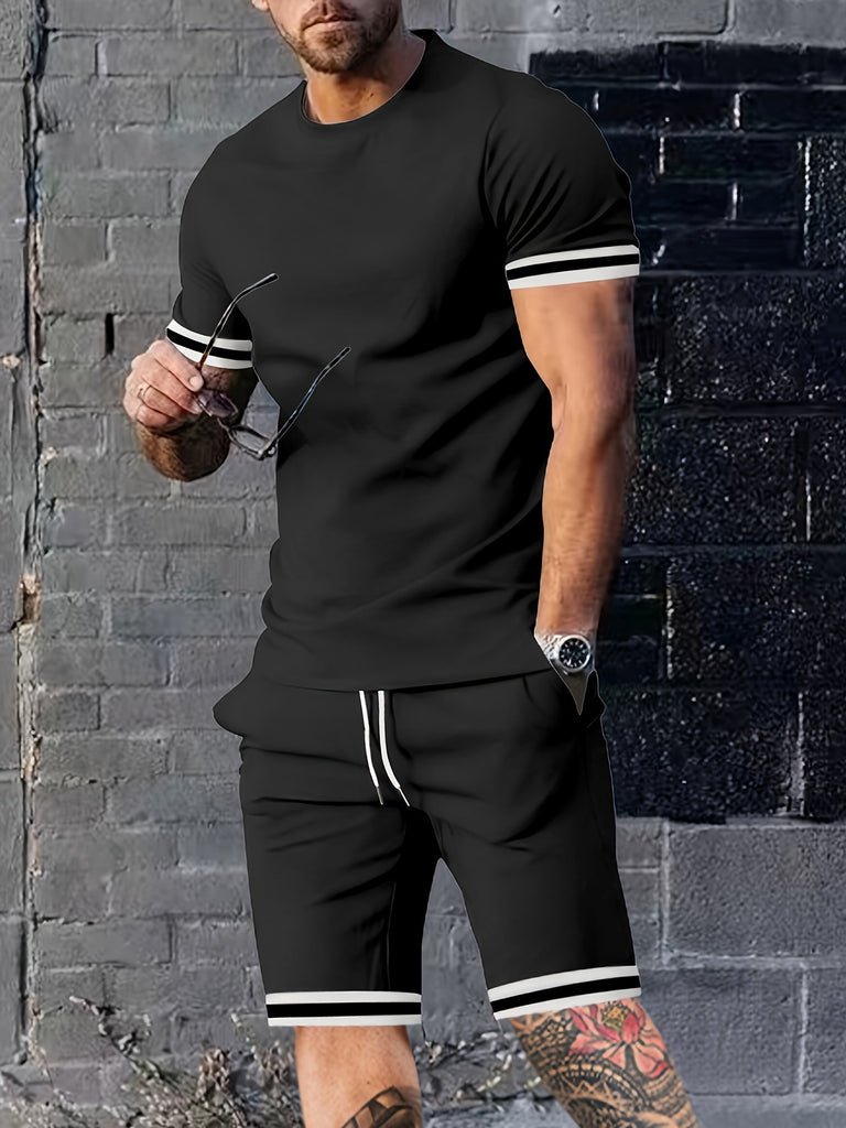 Men’s Daily Wear Short-sleeved Two-Piece Set