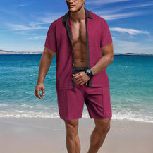 Men’s Summer Vacation Shirt & Shorts Set