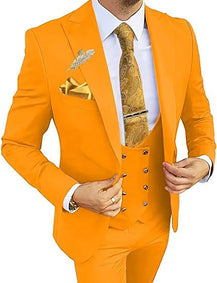 Men’s Formal Suit with Coat, Vest, and Pants
