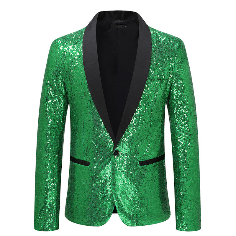 Men’s Sequined Casual Dance Suit