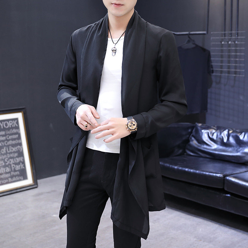 Men’s Long Mid-Length Trench Coat