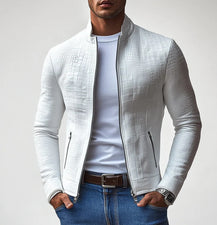 Men’s Business Casual Stand-Collar Jacket