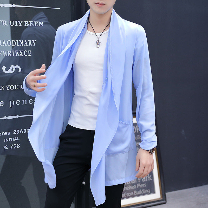 Men’s Long Mid-Length Trench Coat