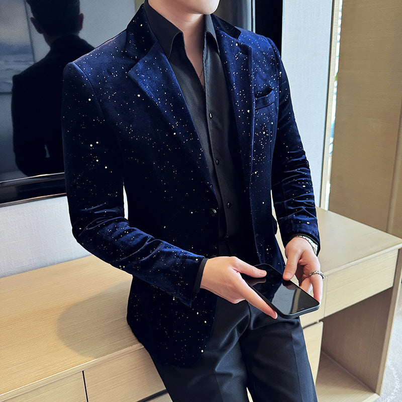 Men’s South Style Korea Bronzing Stage Suit