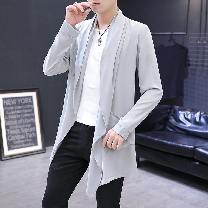 Men’s Long Mid-Length Trench Coat