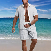 Men’s Summer Vacation Shirt & Shorts Set