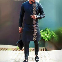 African-Inspired Men’s Printed Suit