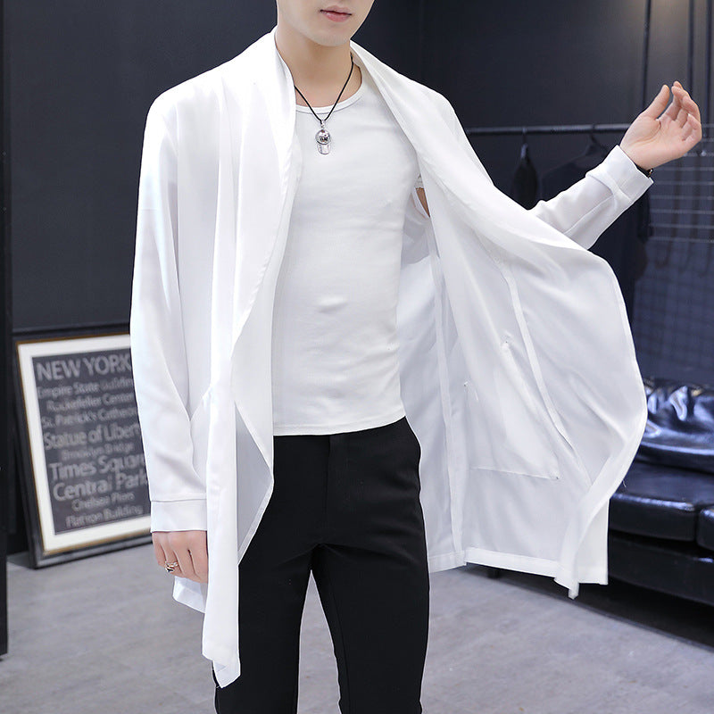 Men’s Long Mid-Length Trench Coat