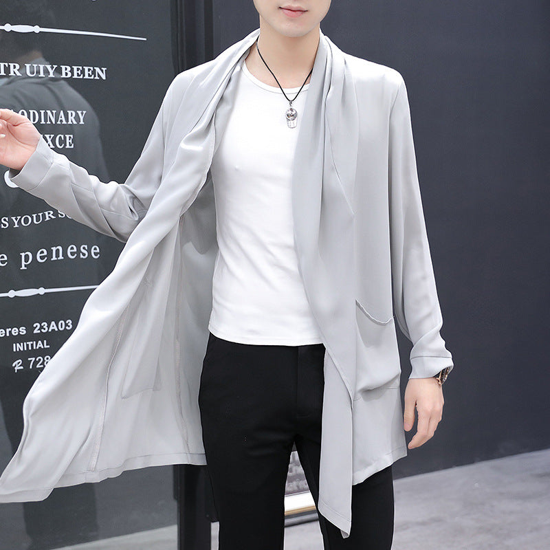 Men’s Long Mid-Length Trench Coat