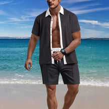 Men’s Summer Vacation Shirt & Shorts Set