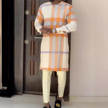 African-Inspired Men’s Printed Suit