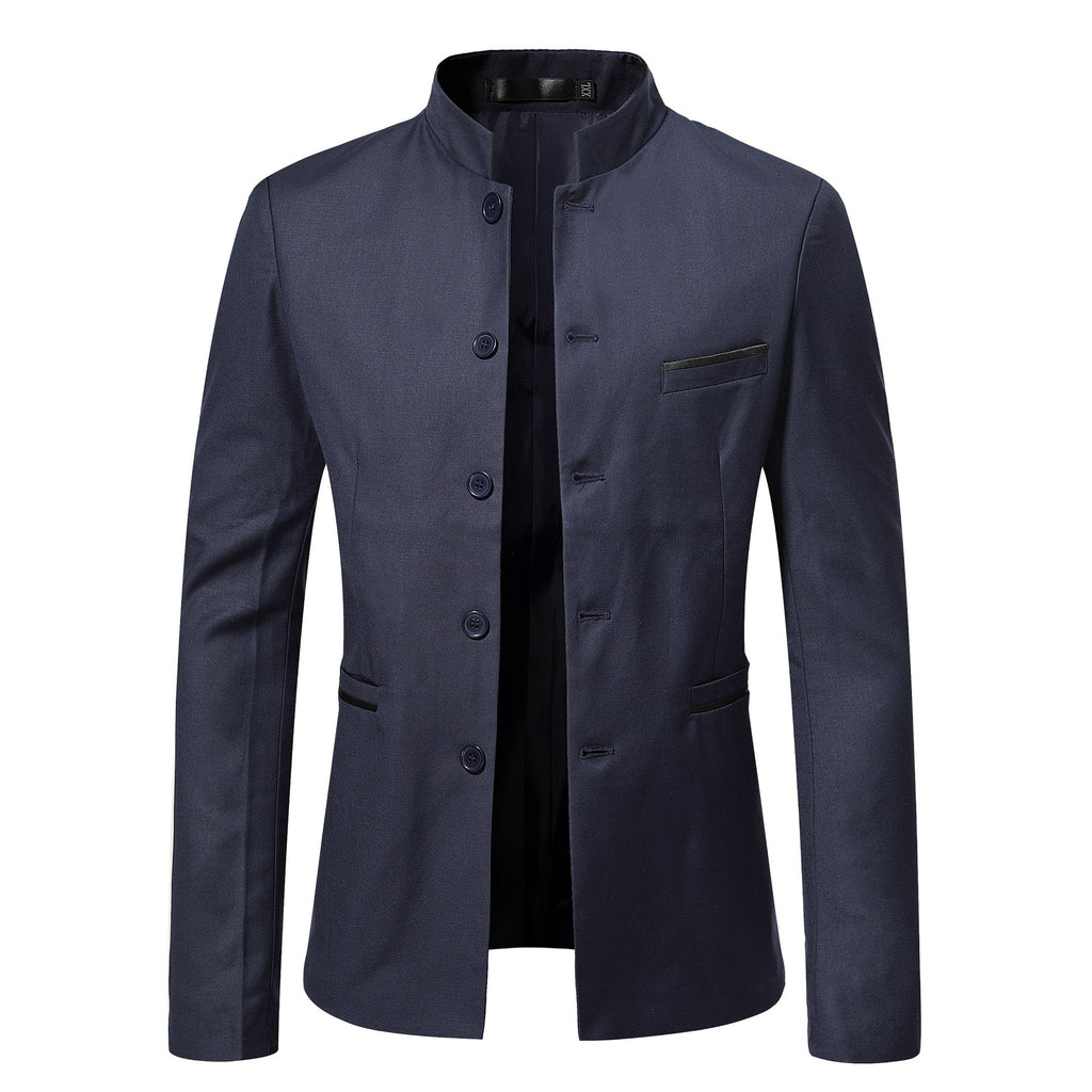 Men’s Stand Collar Slim-Fit Jacket