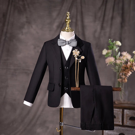 Boys’ Black Elegant Suit for Special Occasions