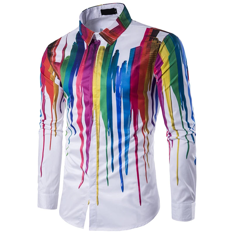 Premium 3D Print Slim Shirt for Men