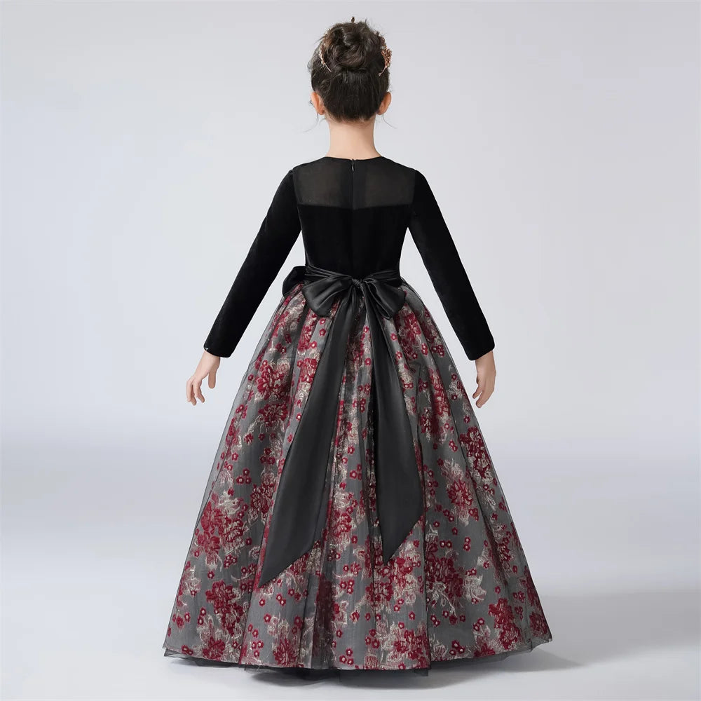 Customized Flower Design Gown for Girls