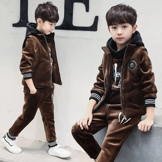 Stylish Thickened Winter Suit for Boys