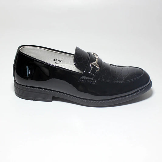 Soft Slip-On Black Leather Loafers for Boys