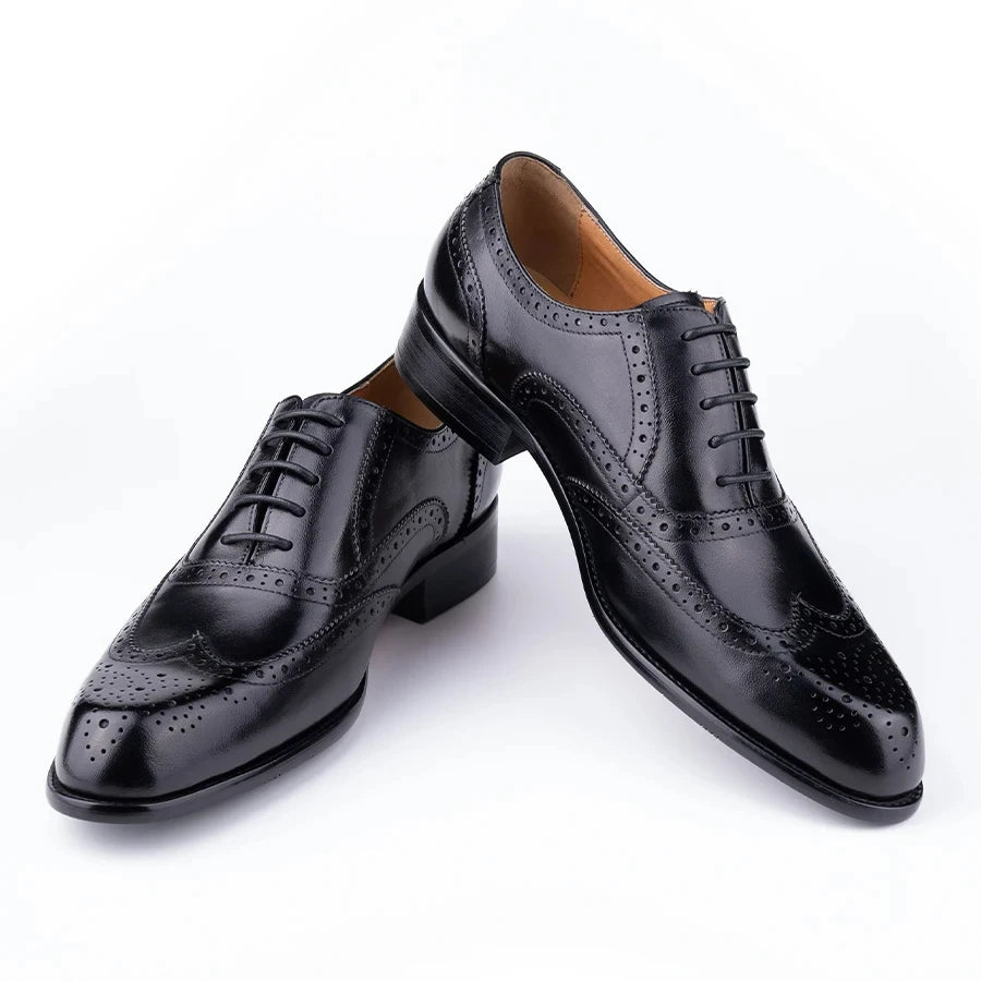 Purple Leather Oxford Shoes for Men