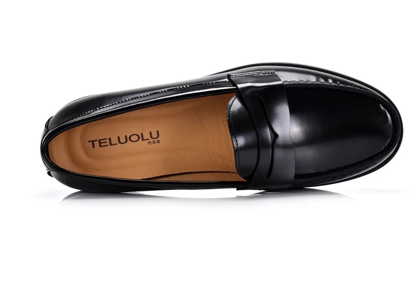 Men’s Glossy Leather Loafer Shoes
