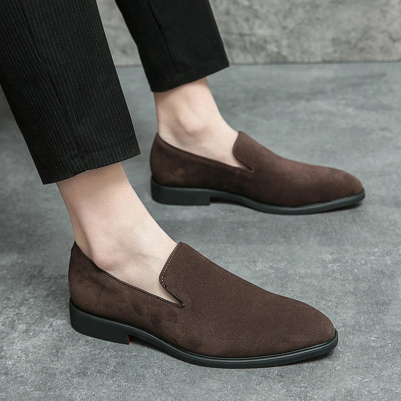 Men’s Italian Style Brown Leather Loafers