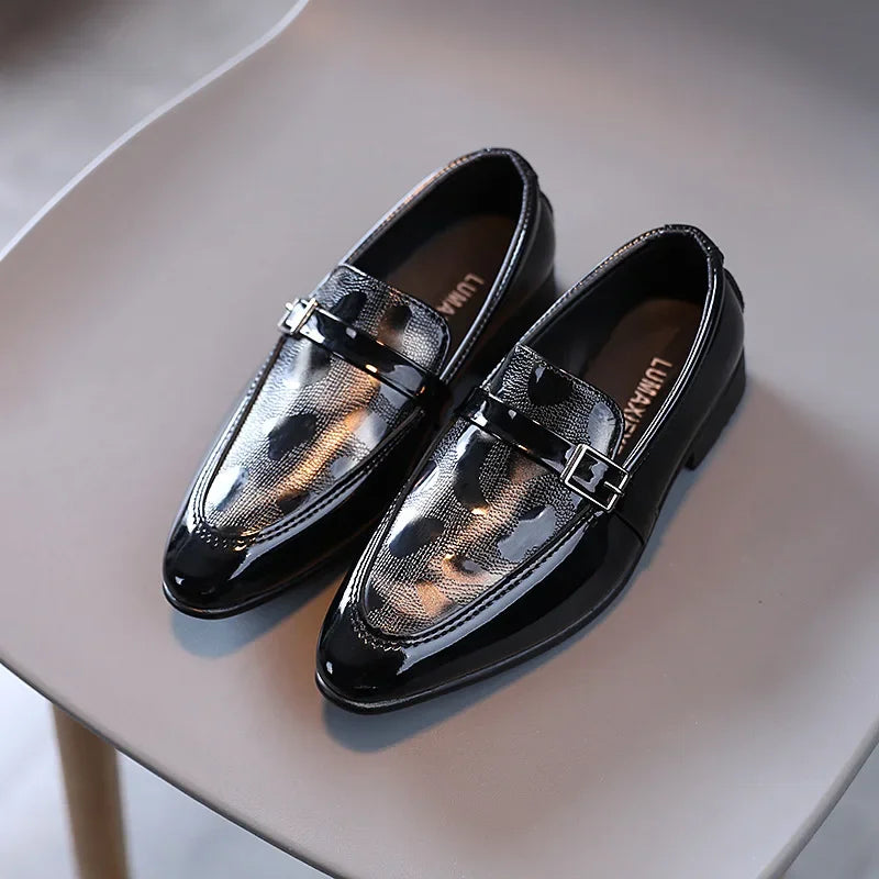 Boys' British-Style Leather Loafers