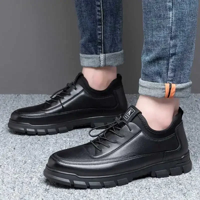 Men’s Soft Leather Casual Shoes for Work and Office