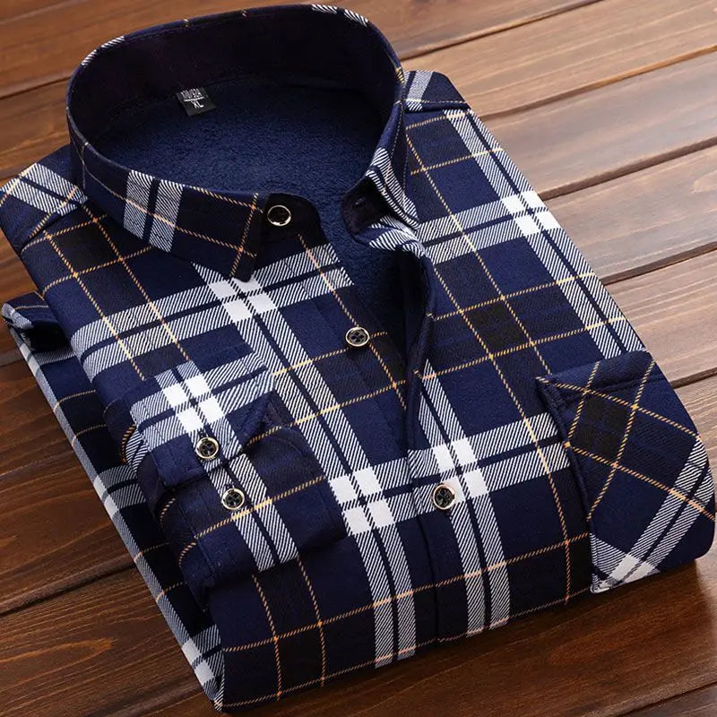 Men’s Warm Plaid Flannel Shirt