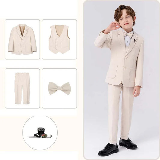 Boys’ Beige Piano Dress Suit
