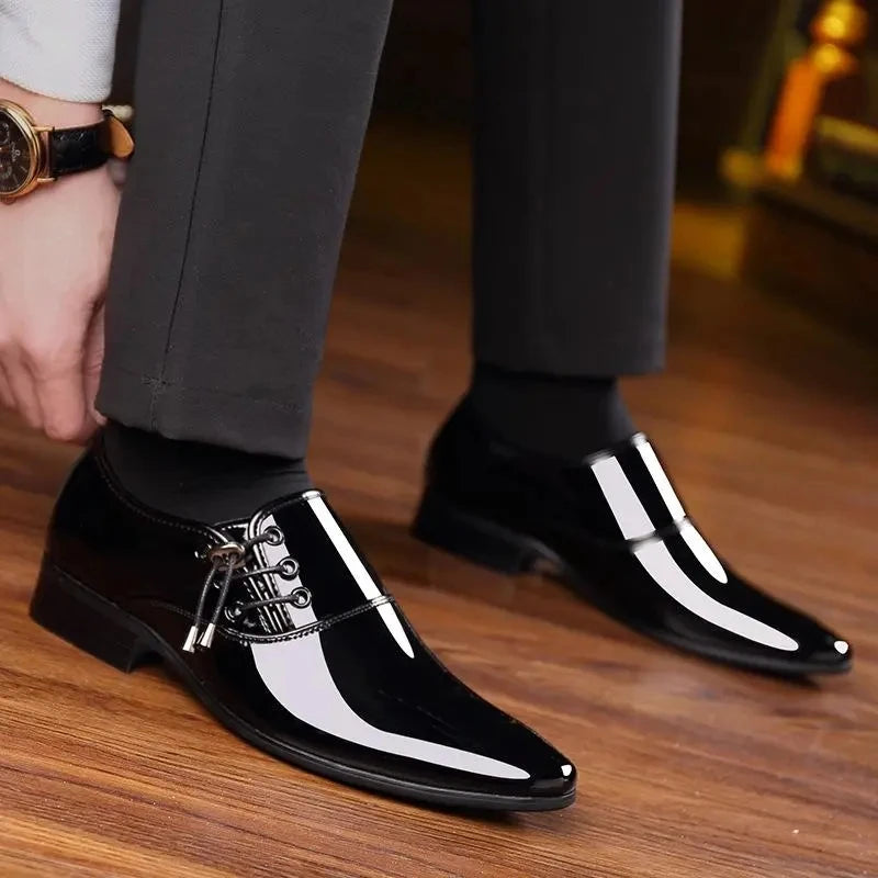Boys' Sophisticated Black Leather Loafers