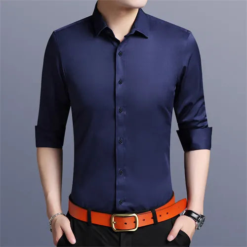 Men’s Solid Color Long Sleeve Shirt