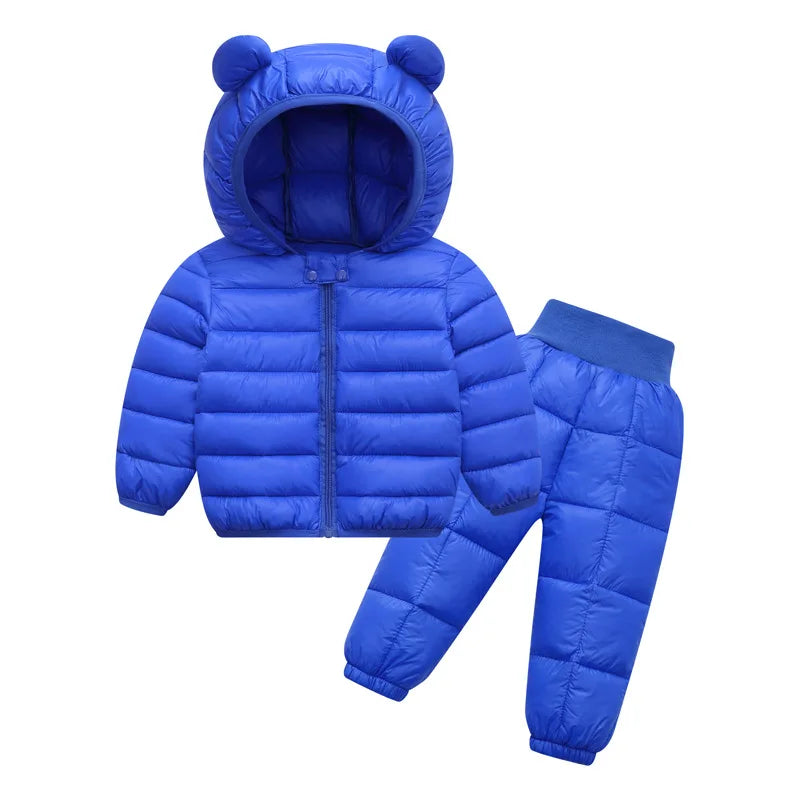 Children’s Thick Hooded Snowsuit for Winter