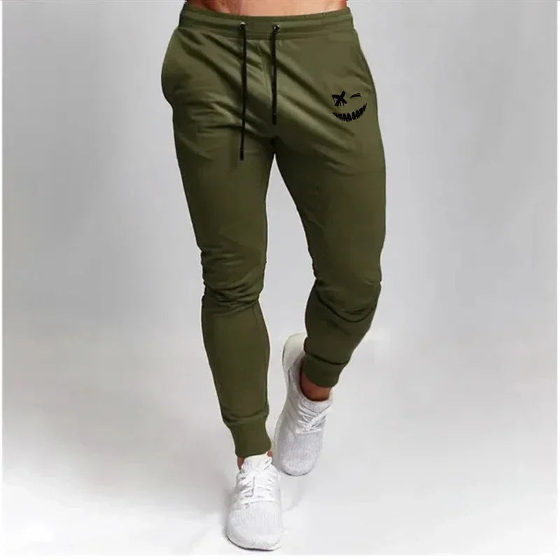 Men’s Smiley Face Printed Jogging Pants