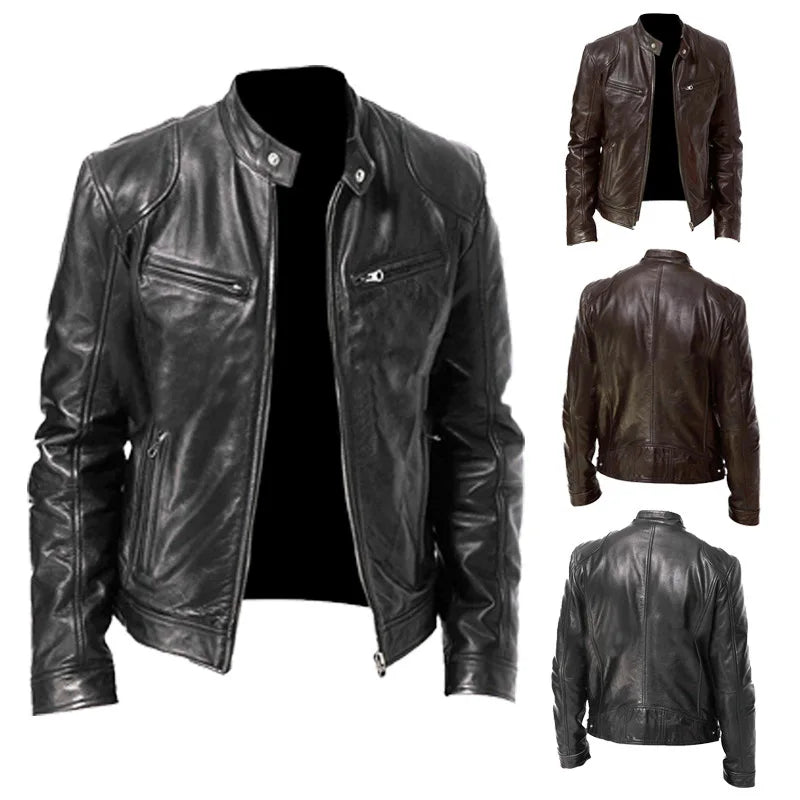 Dashing Windproof Biker Jacket for Men