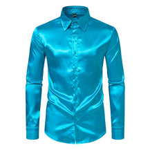 Men’s Luxury Black Satin Shirt