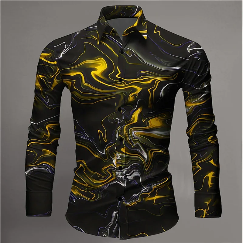 Men’s 3D Lightning Long Sleeve Shirt