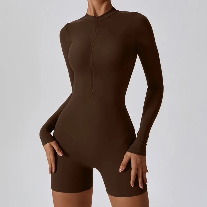 Women’s Luxury Zipper Sports Jumpsuit