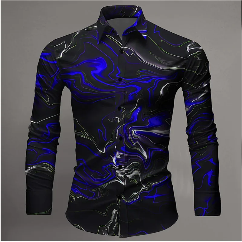 Men’s 3D Lightning Long Sleeve Shirt