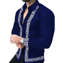 Long Sleeve Button Lapel Shirt for Men