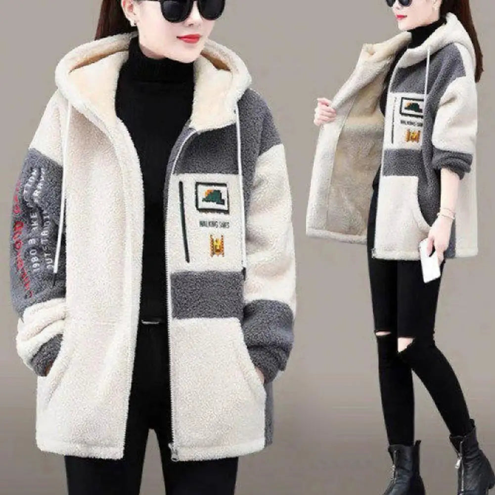Women’s Winter Hooded Plush Jacket
