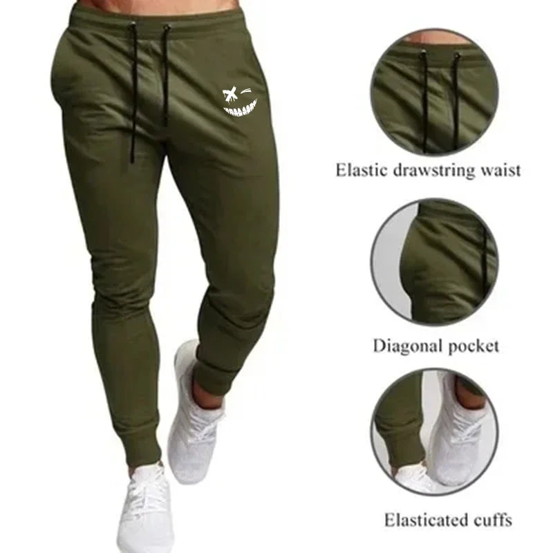 Men’s Smiley Face Printed Jogging Pants