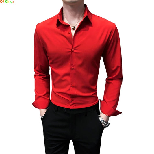Men’s Solid Color Long Sleeve Shirt