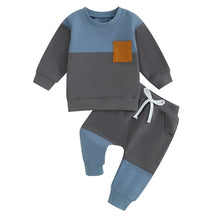 RUEWEY Baby Boy Contrast Color Pant Sets Spring Autumn Clothes Long Sleeve Sweatshirt Tops and Bottom Sets Baby Items Clothing