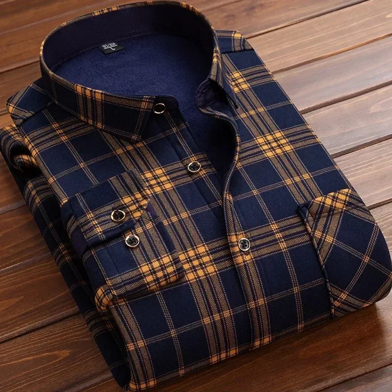 Men’s Warm Plaid Flannel Shirt
