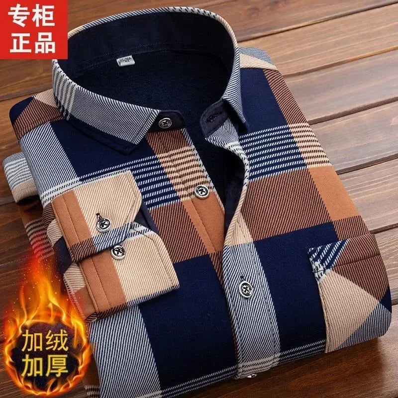 Men’s Warm Plaid Flannel Shirt